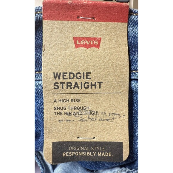 Levi's Women's High-Rise Wedgie Straight Cropped Jeans - Love In The Mist - 22W - Picture 5 of 6